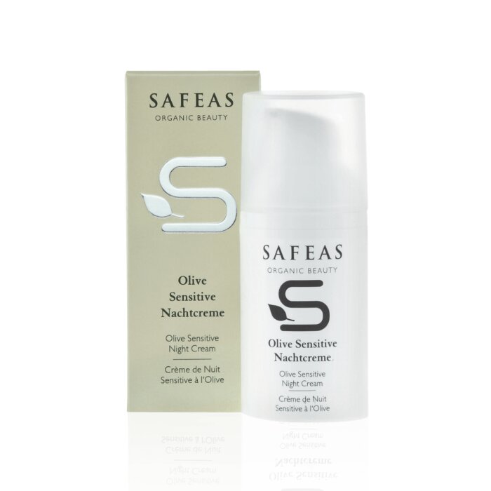 Safeas - Olive Sensitive Nachtcreme - 30ml Olivenbltter & Hafer