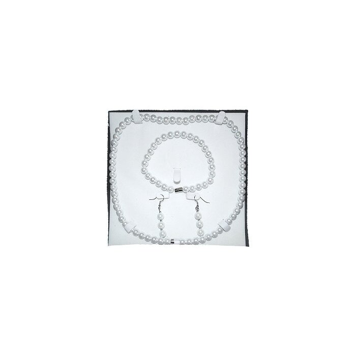Davartis - Magnet Perlen Schmuck Set - Perlenkette, -armband & -ohrringe