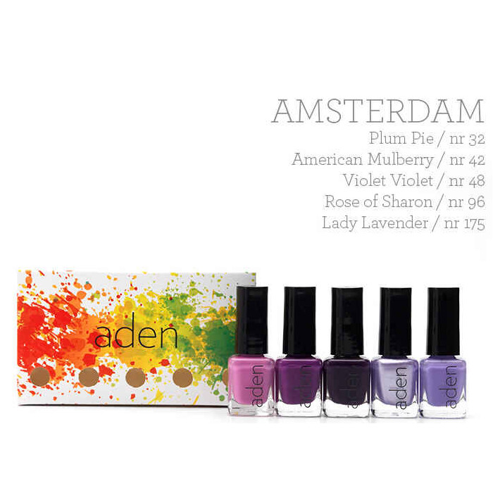 ADEN cosmetic - mini Nagellack-/ Nail Polish Set - Amsterdam 30ml