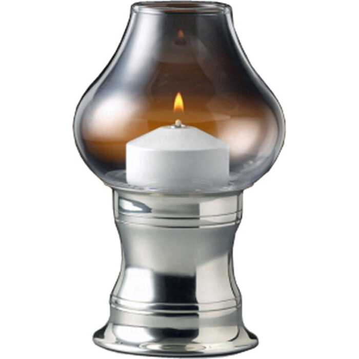 Candola - Lampe Andante versilbert - Hhe 16,5cm, Dauerdocht