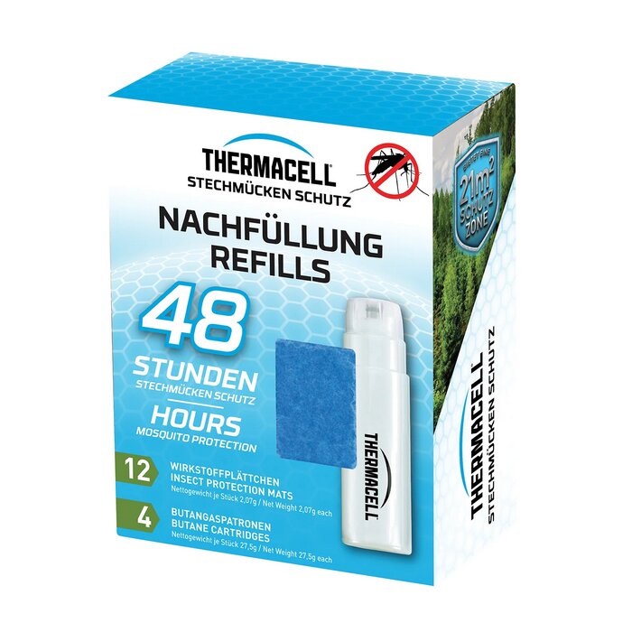 ThermaCell - R4 Mckenschutz Nachfllpack - 12x Wirkstoff, 4x Butangas