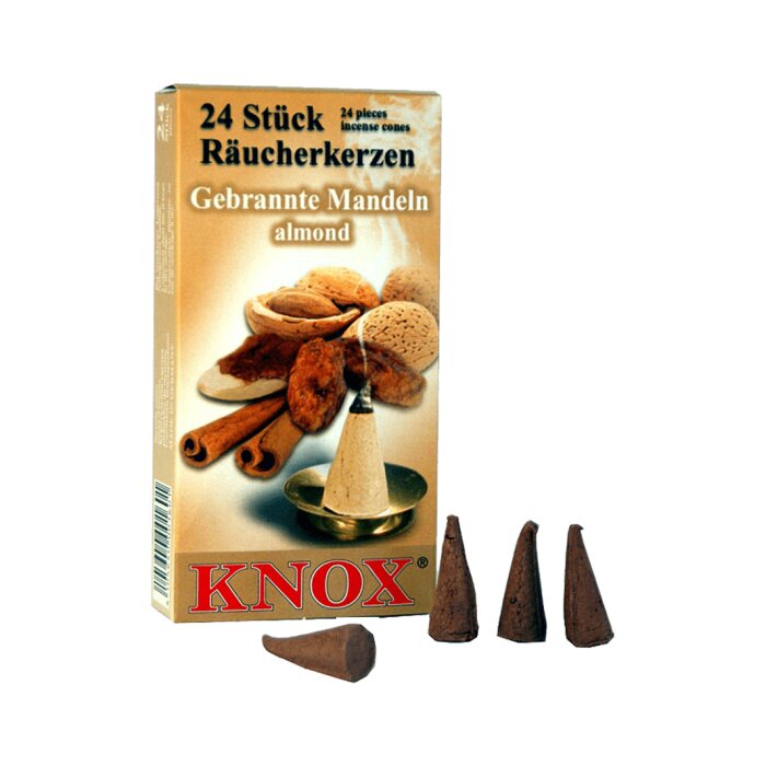 Knox - Rucherkerzen 24 Stk. - Gebrannte Mandeln / almond