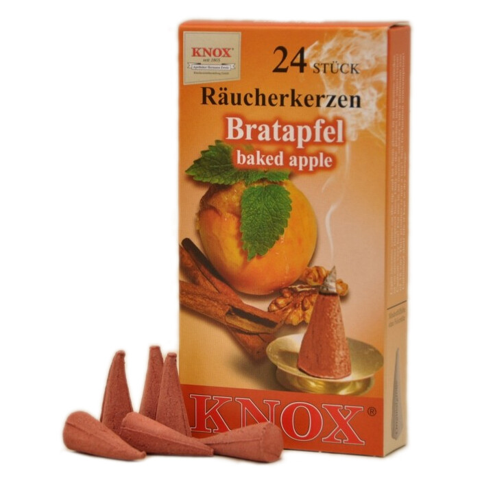 Knox - Rucherkerzen 24 Stk. - Bratapfel / baked apple