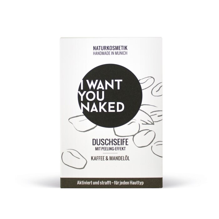 I want you naked - Duschseife Kaffee und Mandell - 100g
