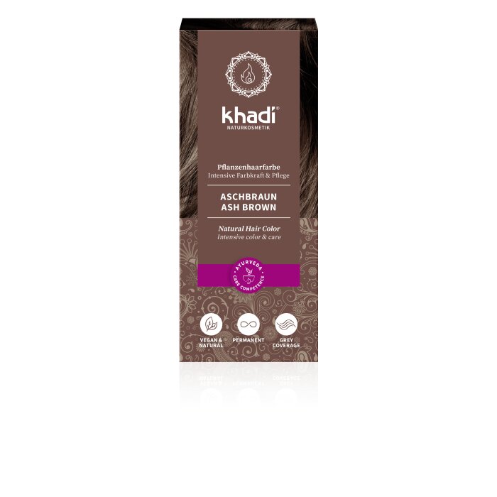 Khadi - Haarfarbe Aschbraun - 100g Pflanzenhaarfarbe