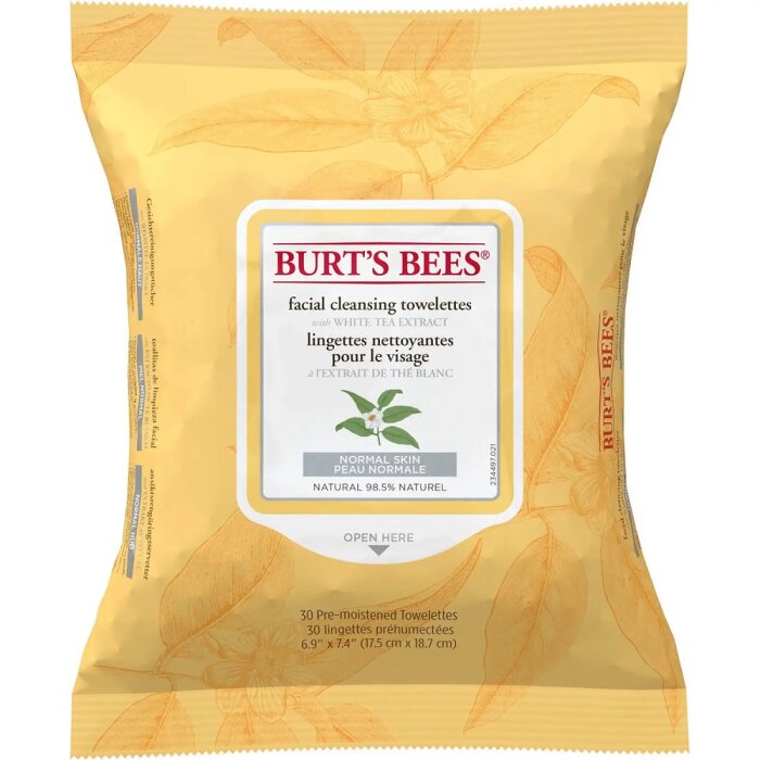 Burts Bees - Facial Cleansing Towelettes - 30 Stck Feuchttcher Weier Tee