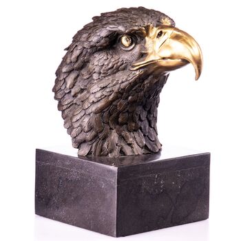 Art Deco Bronzefigur Adler Kopf gro - Skulptur auf...