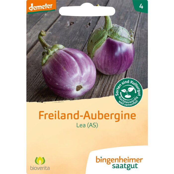 Bingenheimer Saatgut - Bio Freiland-Aubergine Lea - ca. 22 Korn Demeter