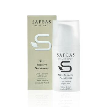 Safeas - Olive Sensitive Nachtcreme - 30ml Olivenbltter...