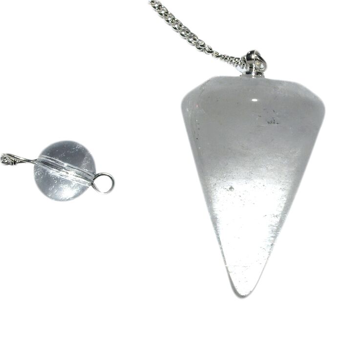 Pendel Edelstein Bergkristall - mit Haltekugel