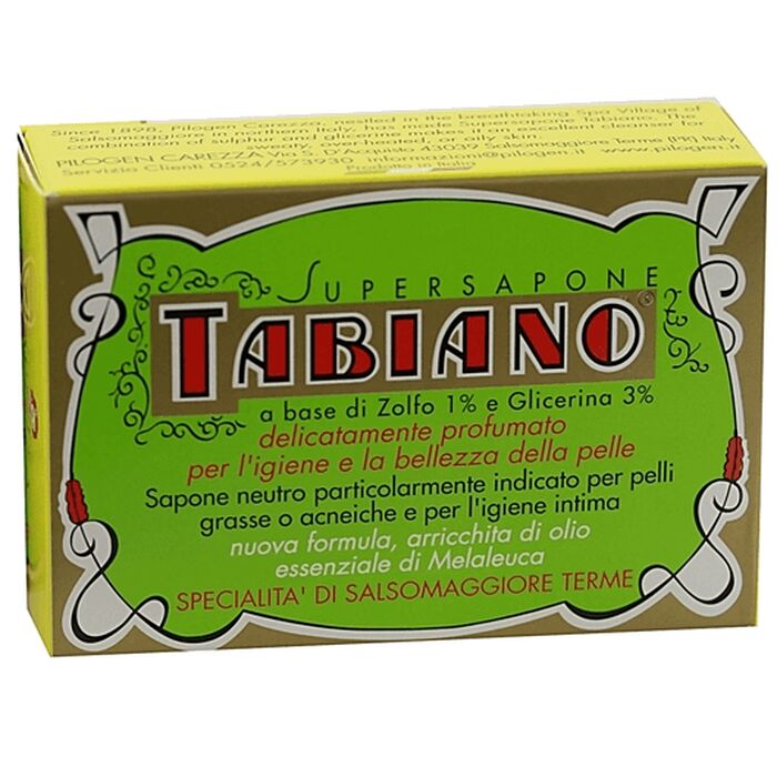Tabiano - Superseife mit Schwefel - 125g für fettige Haut, Akne
