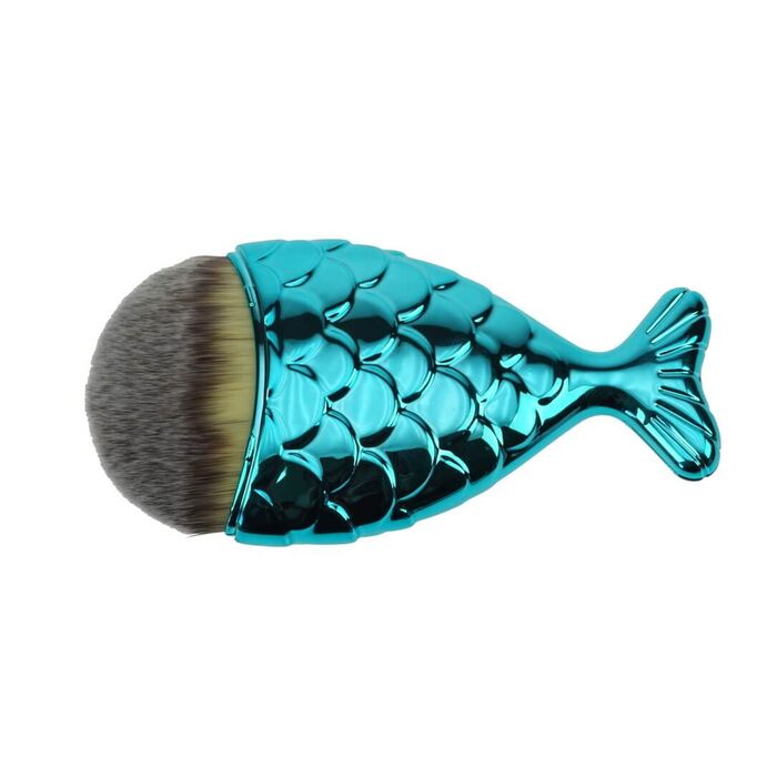 Davartis - Make-up Pinsel in Fisch-Form - blau/grn