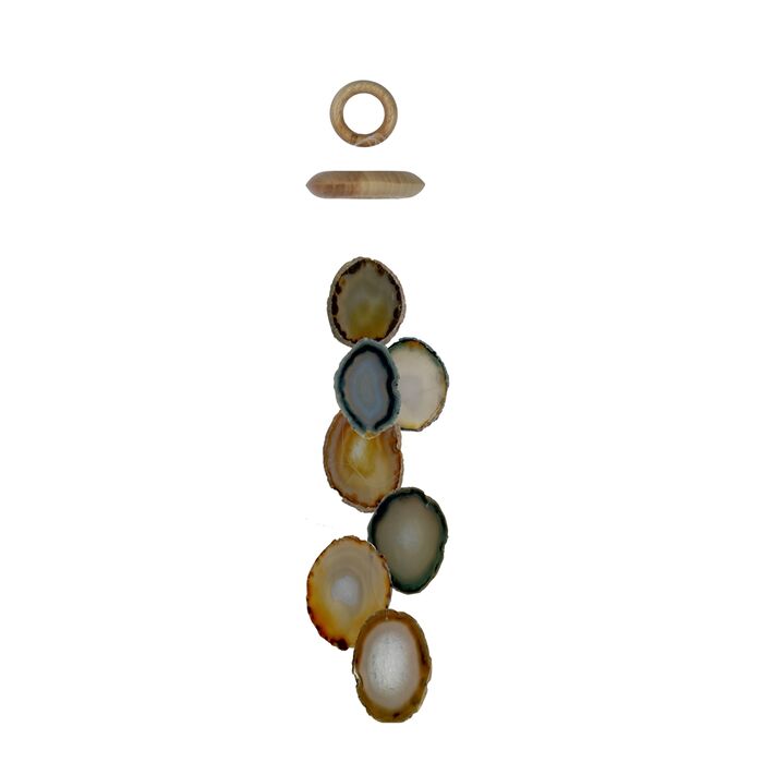 Mobile Achatscheiben natur 6-8cm (groß) - Schutzstein