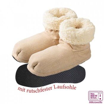 Greenlife Value - Warmies Slippies Boots Comfort beige...