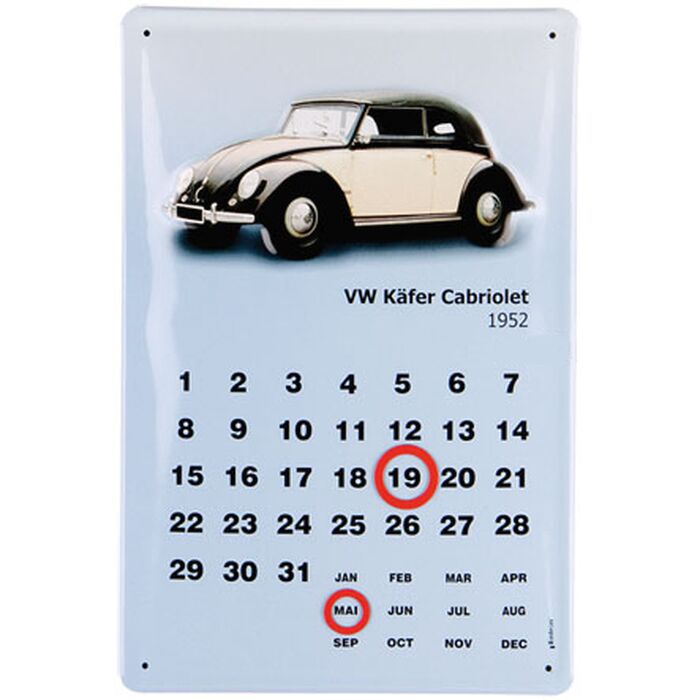 VW Käfer Blechkalender 30x20cm