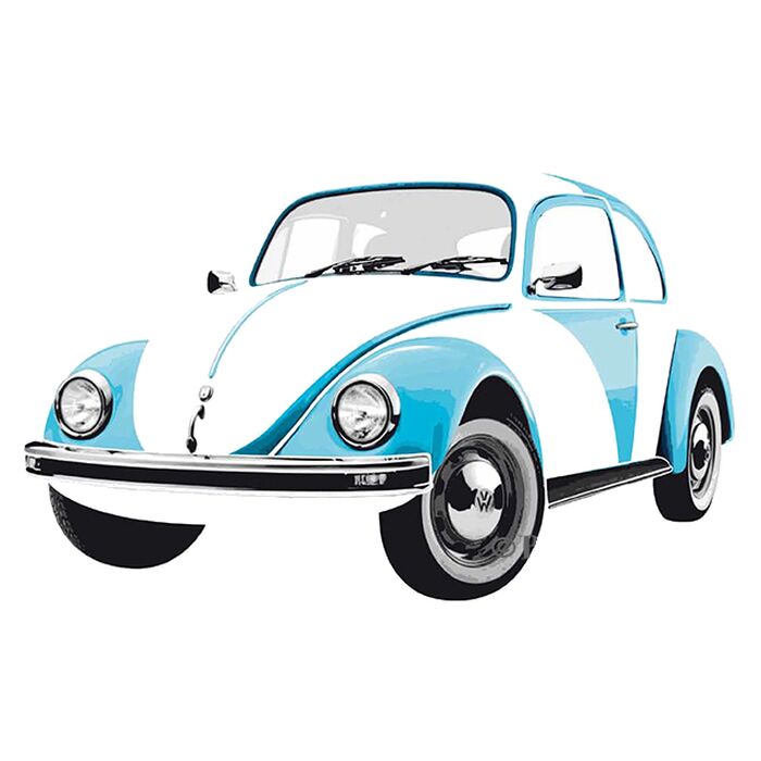 VW Kfer Wandtatoo - Blau