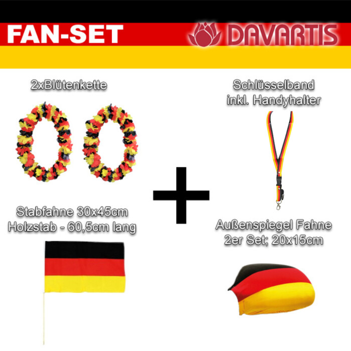 Deutschland EM / WM Fan-Set 6-teilig (Fanartikel)
