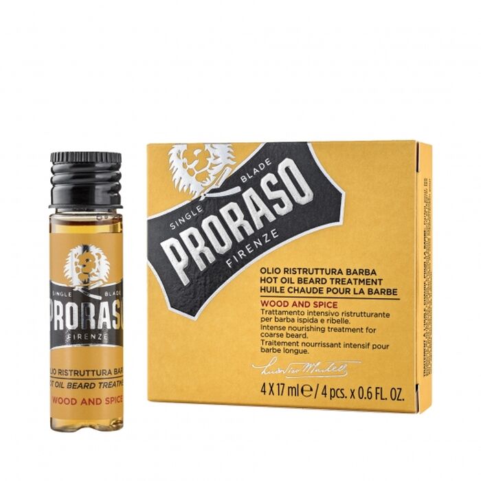 Proraso - Wood & Spice - Bartpflege - Heißes Bartöl - 4x17ml - 68ml
