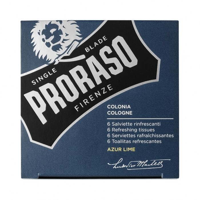 Proraso - Azur Lime - SINGLE BLADE - Erfrischungstücher - 6 Stk.