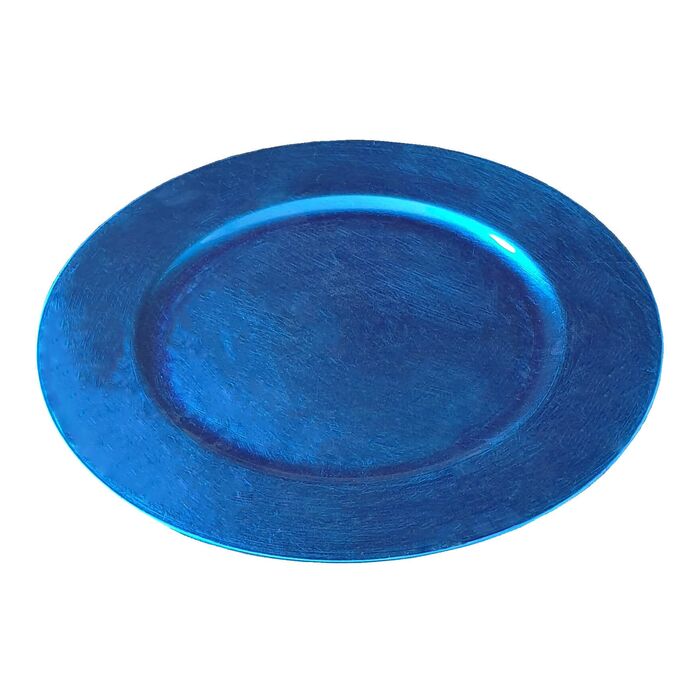Davartis - Platzteller - Dekoteller aus Kunststoff, ca. 33 cm - Türkis/Blau