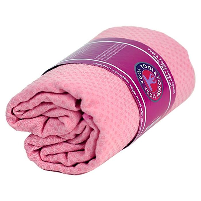 Yoga Handtuch rutschfest - Silikon - Rosa
