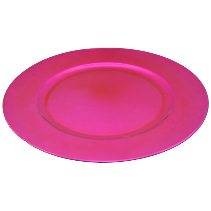 Davartis - Platzteller - Dekoteller aus Kunststoff, ca. 33 cm - Pink
