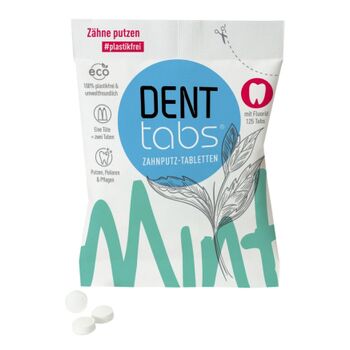 Denttabs - Zahnputztabletten Mint mit Fluorid - 125 Stk.
