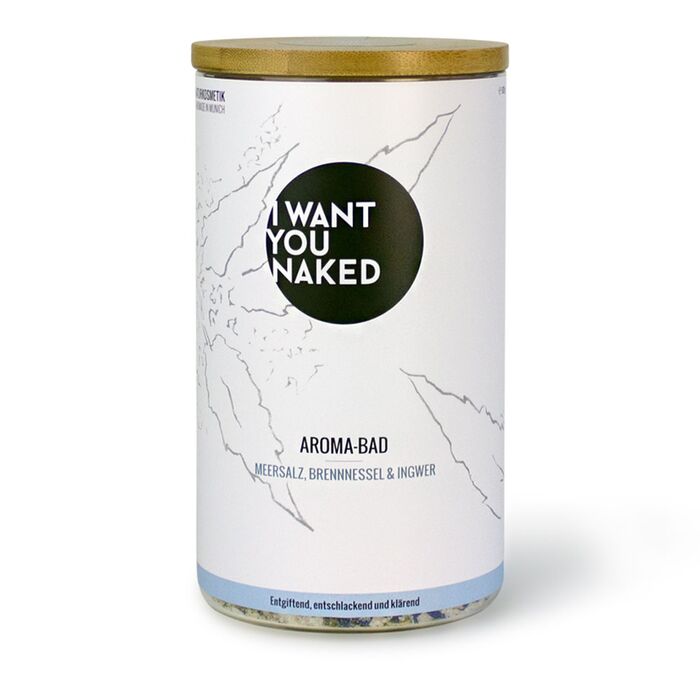 I want you naked - Aroma-Bad Meersalz, Brennnessel und Ingwer - 620g