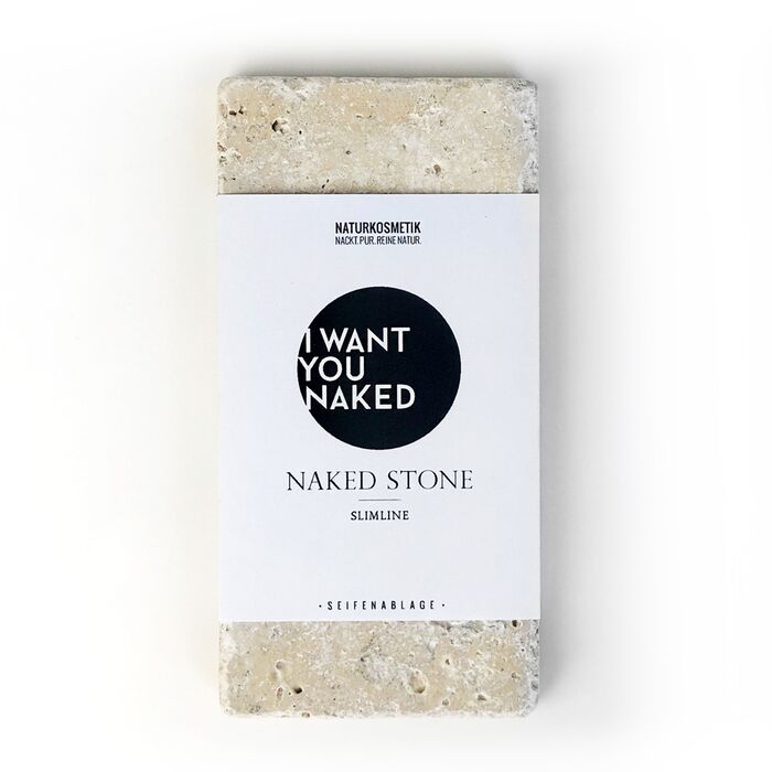 I want you naked - NAKED SOAPSTONE SLIMLINE, Seifenablage aus Naturstein