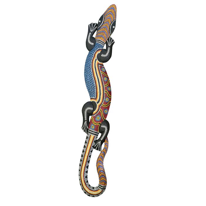 Davartis - Groer Deko Gecko - Blau/Rot - exotisch
