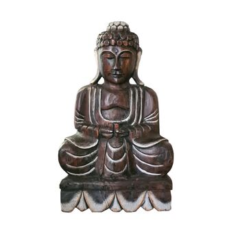Davartis - Voluminser Deko Buddha aus Holz - sitzend #3