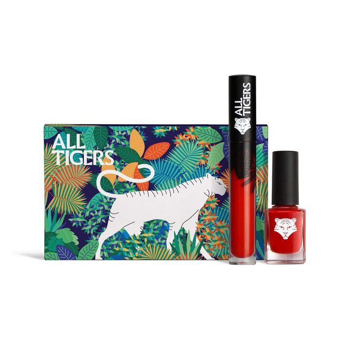 All Tigers - Gift Set - Duo Red Lipstick + Nail lacquer - Wild in Red