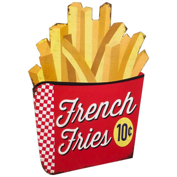 DekoDepot - Geprägtes Blechschild - French Fries