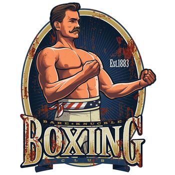 DekoDepot - Geprgtes Blechschild - Boxing
