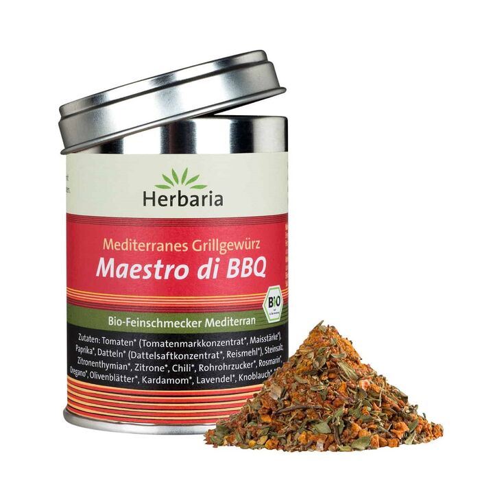 Herbaria - Bio Gewrz - Mediterranes Grillgewrz - Maestro di BBQ - 70g