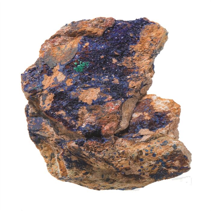 Azurit auf Matrix (Marokko) - Rohstein ca. 7 - 10cm