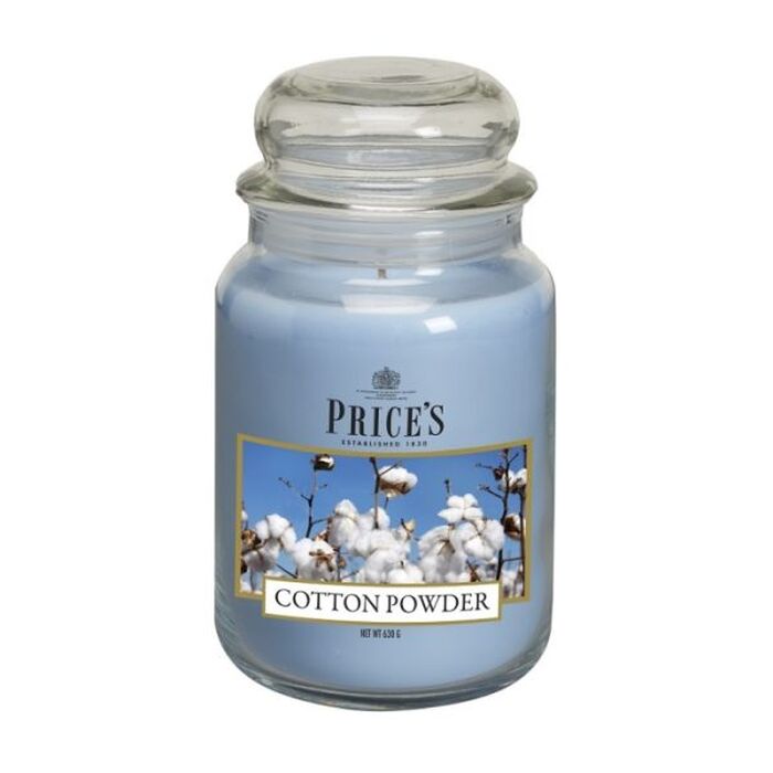 Prices Candles - Duftkerze Cotton Powder - 630g Bonbonglas