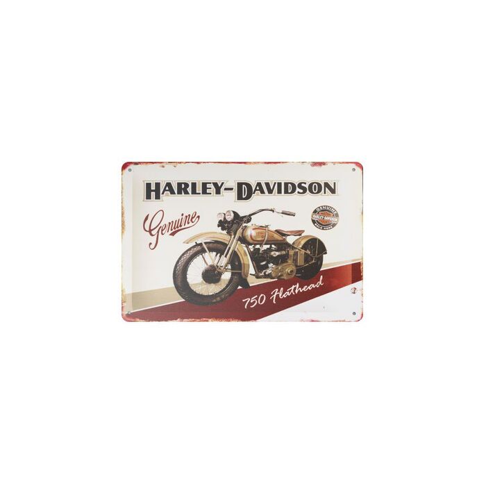 Davartis - Blechschild - Harley Davidson Genuine 750 Flathead