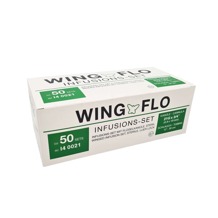 Wing-Flo Flgelkanlen - 0,8 x 19 mm GRN - 50er Pack