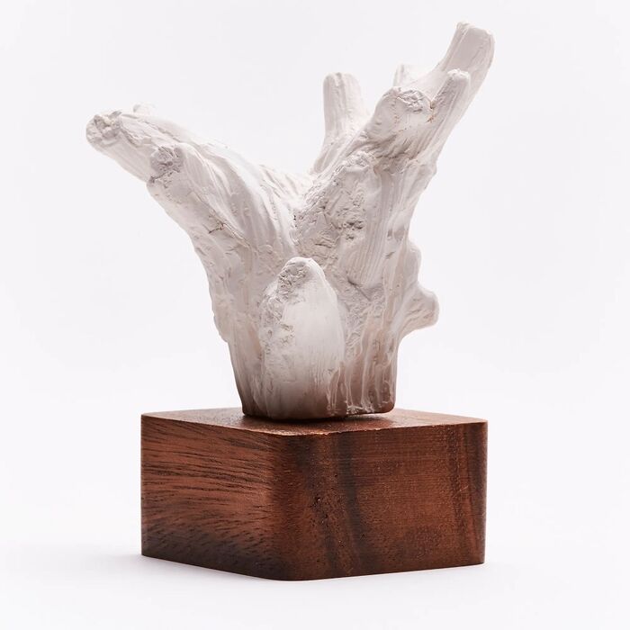 ANOQ - Sculpture cramique KINO - Dekorative Skulptur aus weier Keramik