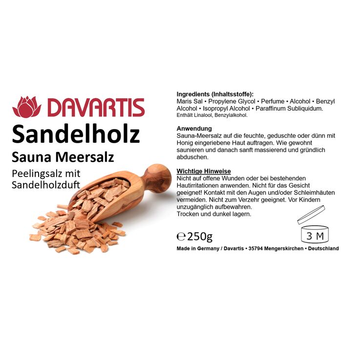 Davartis - Sauna Meersalz Peelingsalz Sandelholz 250g