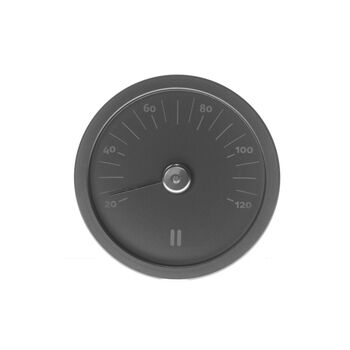 Rento - Sauna Thermometer aus Aluminium 150mm schwarz