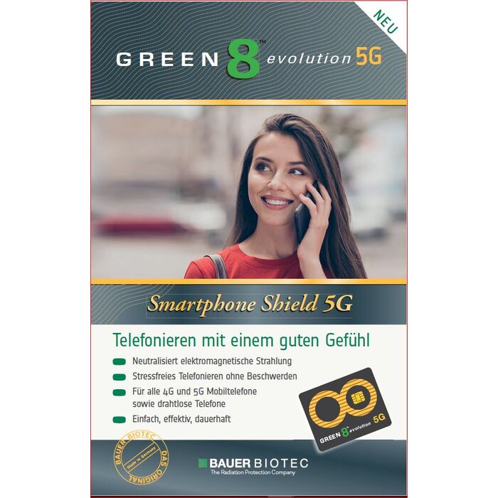 Bauer Biotec - Green 8 evolution 5G Smartphone Shield - 1er Pack