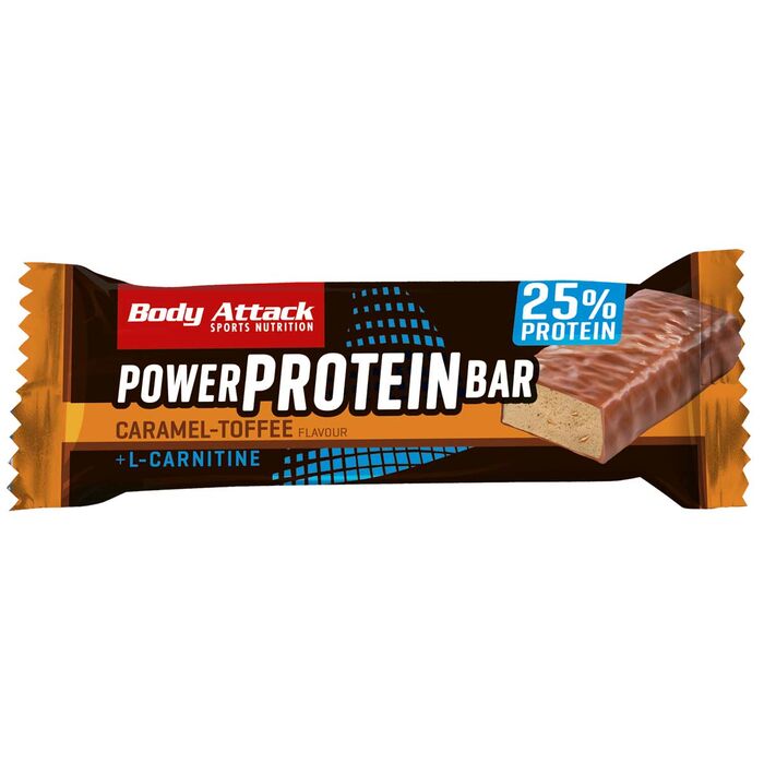 Body Attack - Power Protein Bar - Caramel Toffee - 35g Proteinriegel