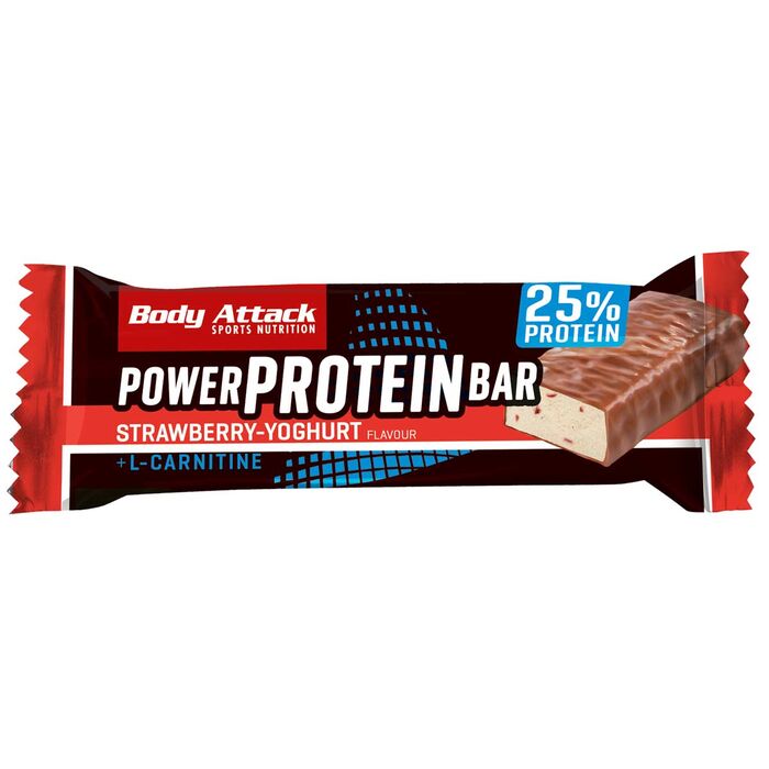 Body Attack - Power Protein Bar - Strawberry-Yoghurt  - 24x 35g Proteinriegel
