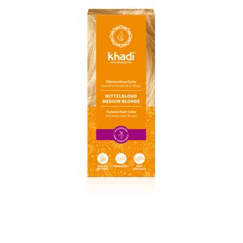 Khadi - Haarfarbe Mittelblond - 100g Pflanzenhaarfarbe
