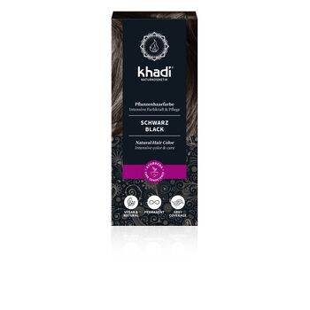 Khadi - Haarfarbe Schwarz - 100g Pflanzenhaarfarbe