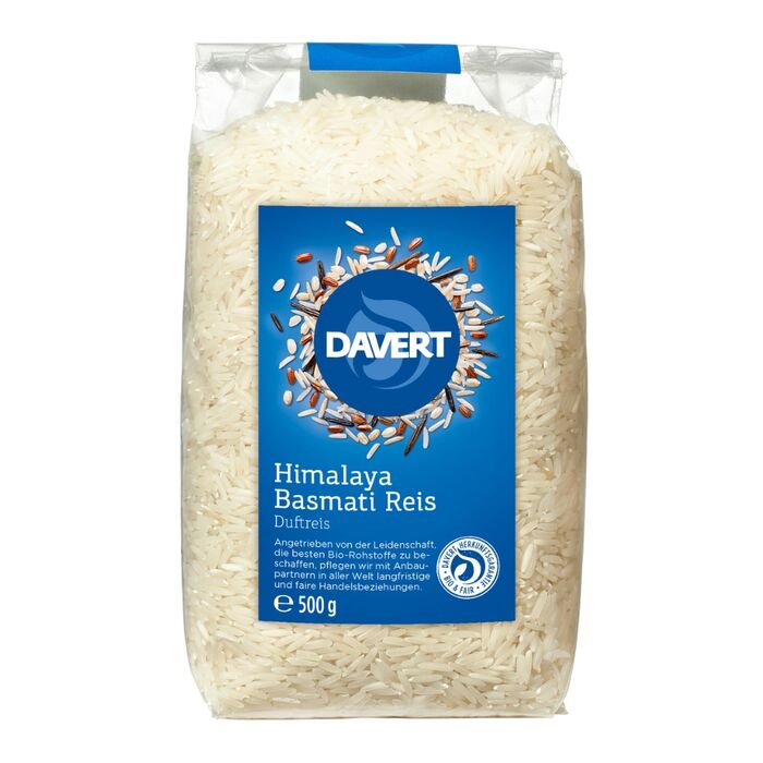 Davert - Bio Himalaya Basmati Reis - 500g Duftreis weiß