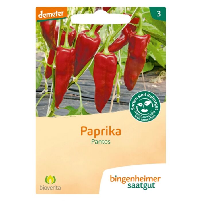 Bingenheimer Saatgut - Bio Paprika Pantos - ca. 15 Korn Demeter