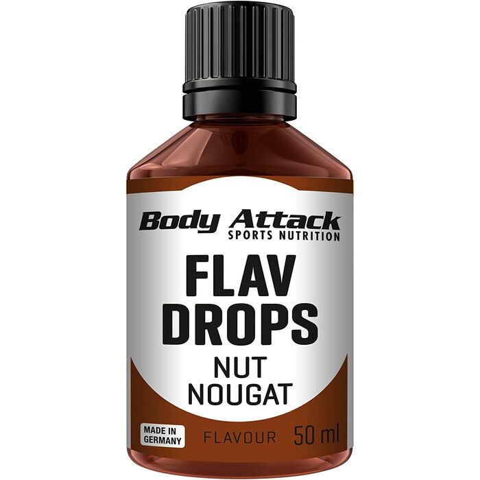 Body Attack - Flav Drops - Nuss Nougat - 50ml Aromatropfen